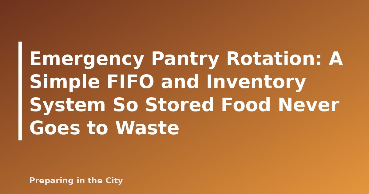 Emergency Pantry Rotation: A Simple FIFO and Inventory System So Stored Food Never Goes to Waste - featured image