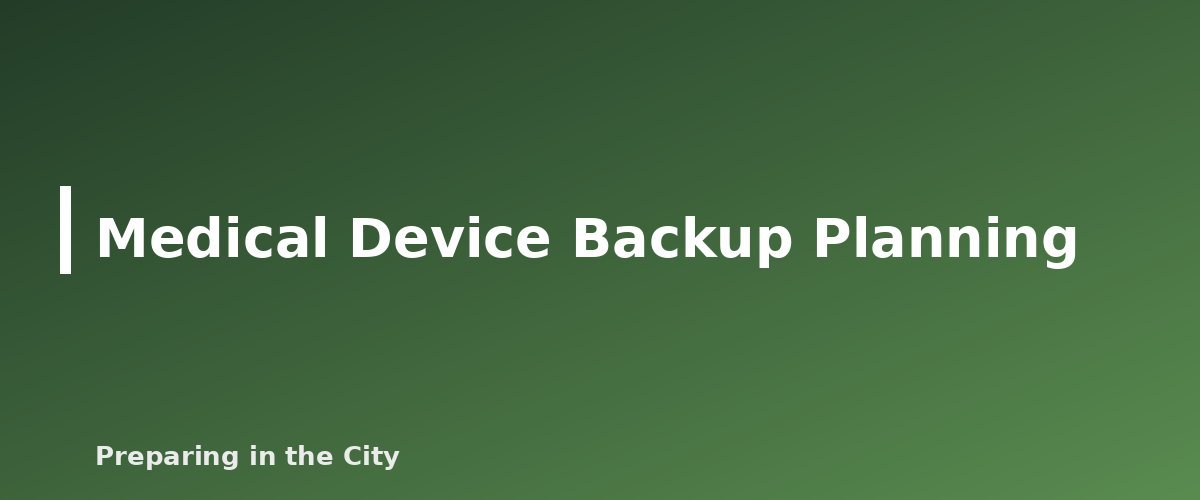 Medical Device Backup Planning - illustration for Emergency Power Guide: Backup Power Options for Home Outages