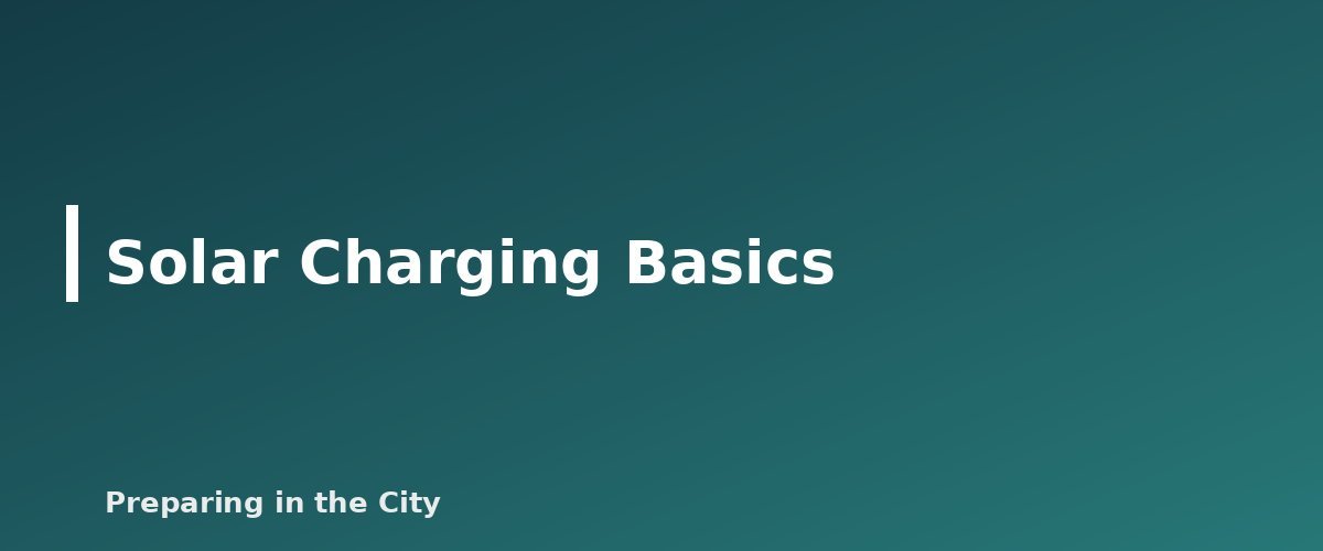 Solar Charging Basics - illustration for Emergency Power Guide: Backup Power Options for Home Outages