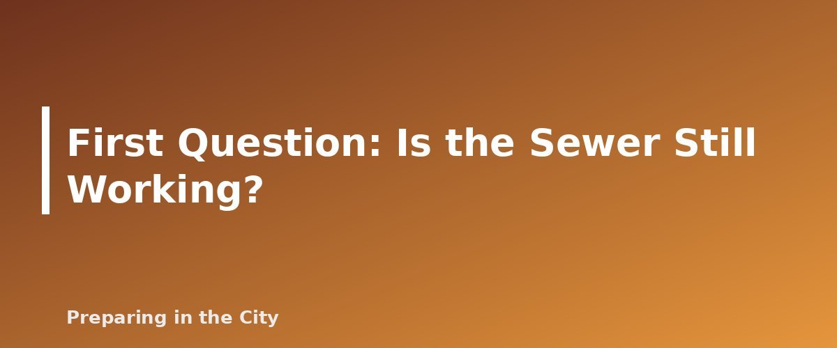 First Question: Is the Sewer Still Working? - section banner for Emergency Toilet and Sanitation