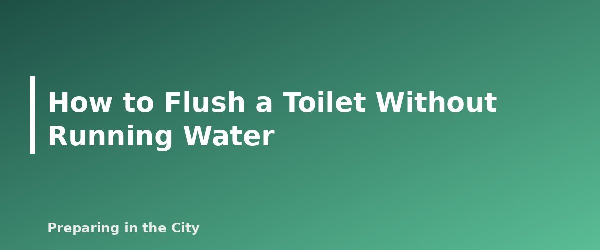 How to Flush a Toilet Without Running Water - section banner for Emergency Toilet and Sanitation