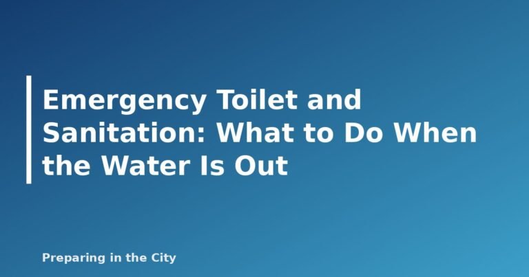 Emergency Toilet and Sanitation: What to Do When the Water Is Out - featured image