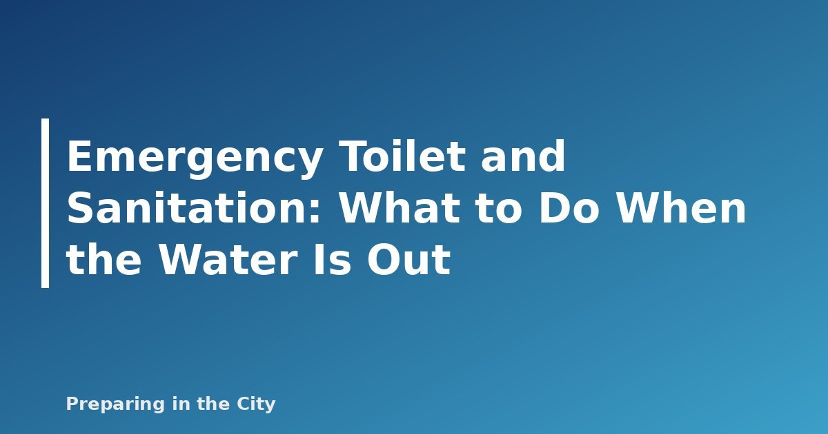 Emergency Toilet and Sanitation: What to Do When the Water Is Out - featured image