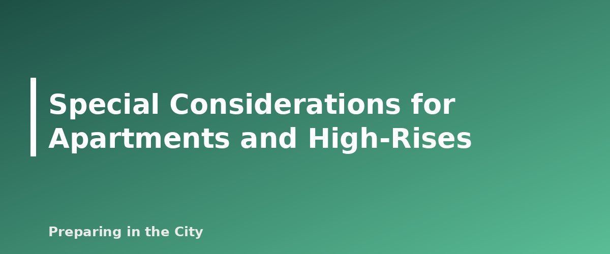 Special Considerations for Apartments and High-Rises - section banner for Emergency Toilet and Sanitation