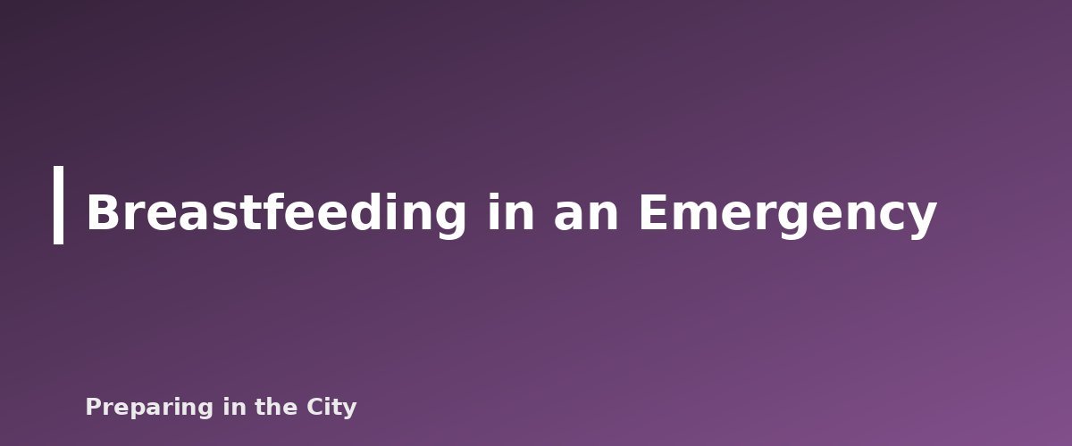 Breastfeeding in an Emergency - illustration for Emergency Water for Pets and Babies: What to Store and How to Use It Safely
