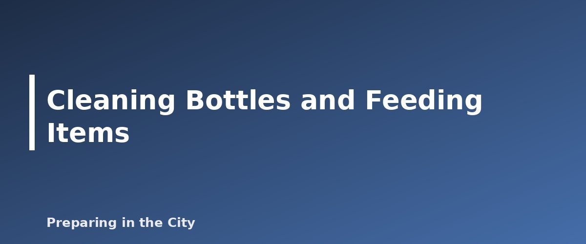 Cleaning Bottles and Feeding Items - illustration for Emergency Water for Pets and Babies: What to Store and How to Use It Safely