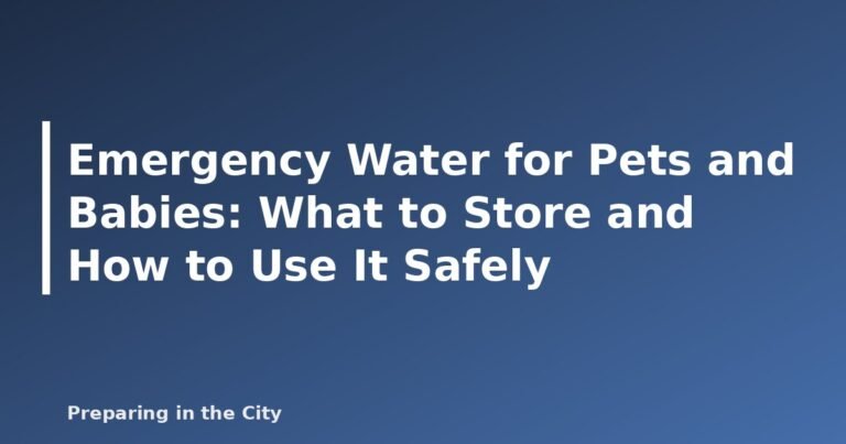 Emergency Water for Pets and Babies: What to Store and How to Use It Safely - featured image