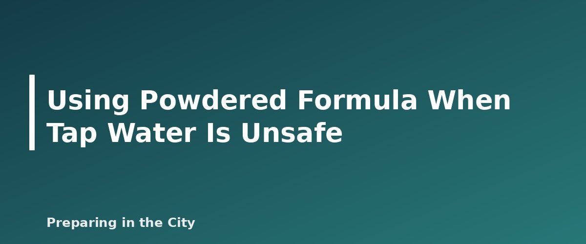 Using Powdered Formula When Tap Water Is Unsafe - illustration for Emergency Water for Pets and Babies: What to Store and How to Use It Safely
