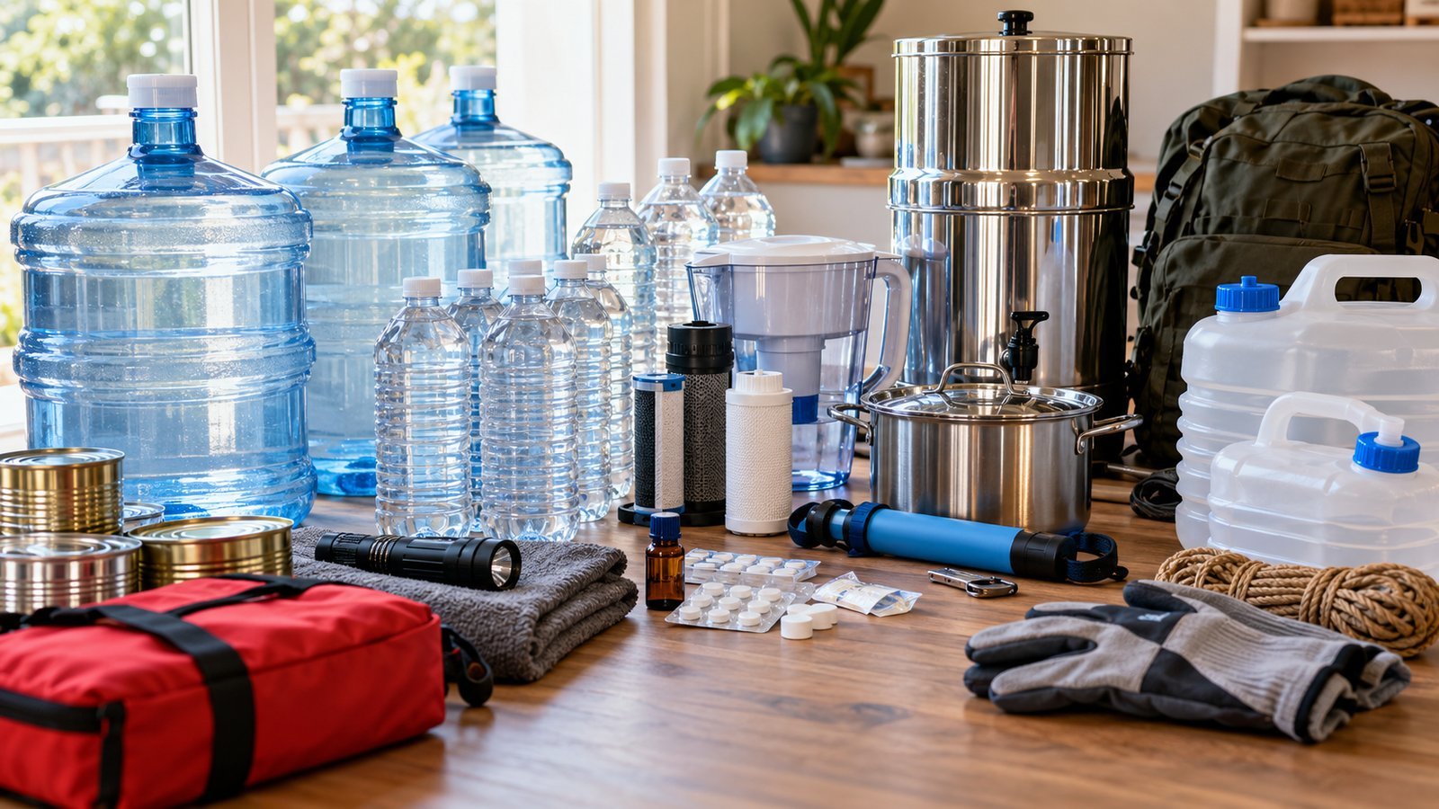 A Simple Emergency Water Checklist - Emergency Water Guide: How Much to Store, Containers, Filters and Purification