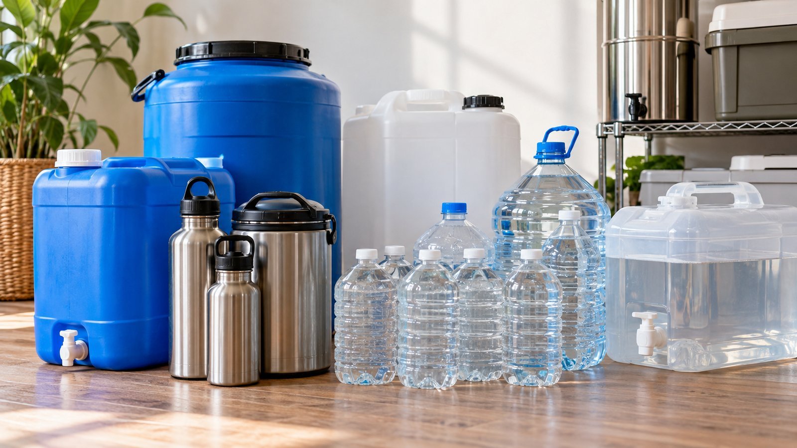 Choosing Containers - Emergency Water Guide: How Much to Store, Containers, Filters and Purification