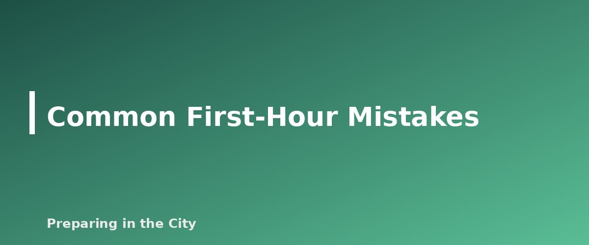 Common First-Hour Mistakes - section banner for Evacuation Checklist