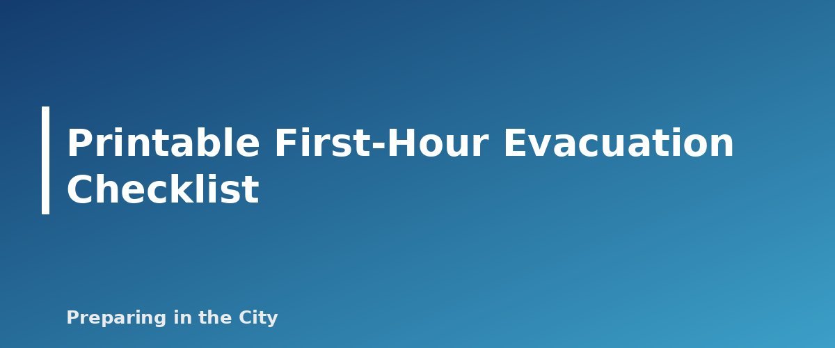 Printable First-Hour Evacuation Checklist - section banner for Evacuation Checklist