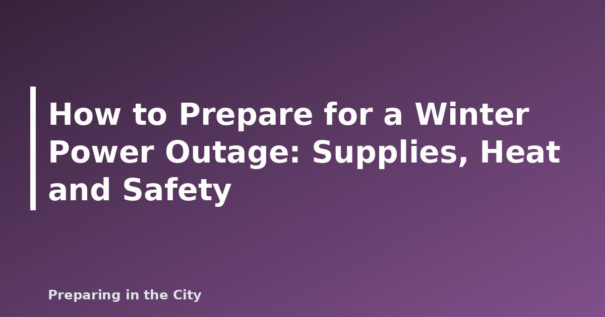 How to Prepare for a Winter Power Outage: Supplies, Heat and Safety - featured image