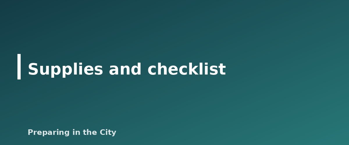 Supplies and checklist - illustration for How to Prepare for a Winter Power Outage: Supplies, Heat and Safety