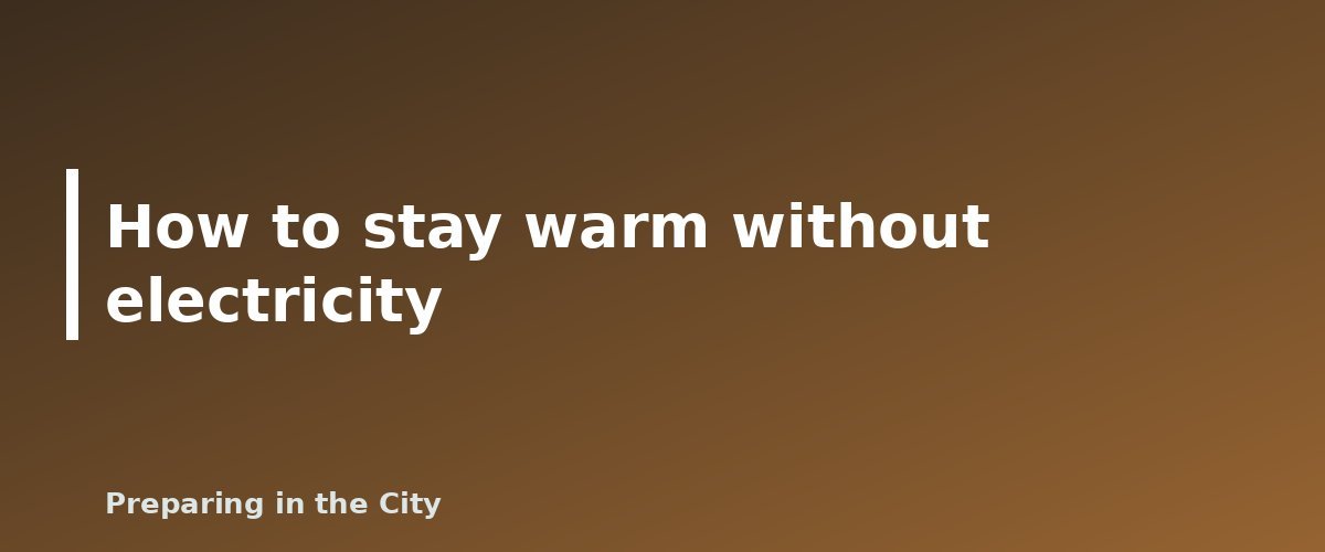 How to stay warm without electricity - illustration for How to Prepare for a Winter Power Outage: Supplies, Heat and Safety