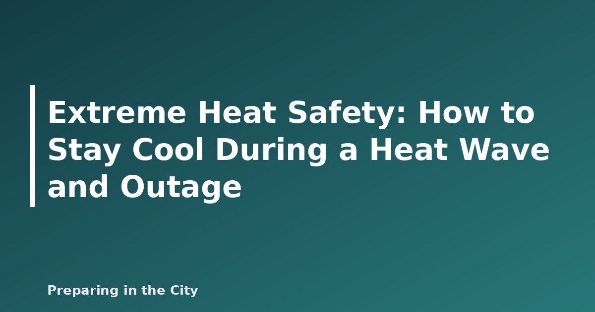 Extreme Heat Safety: How to Stay Cool During a Heat Wave and Outage - featured image