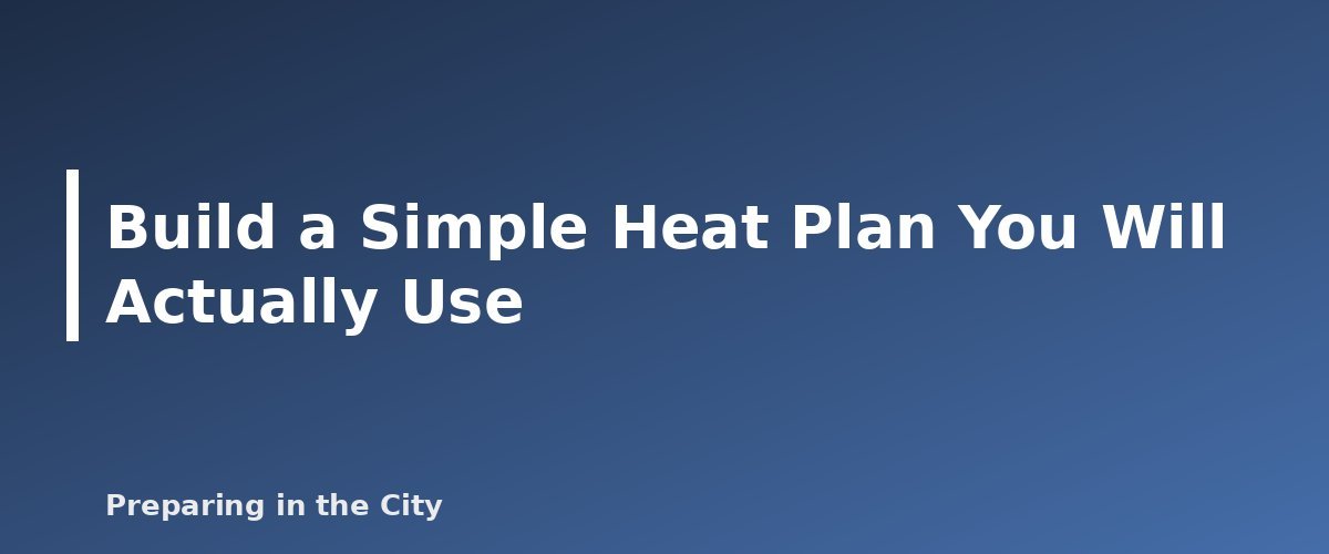 Build a Simple Heat Plan You Will Actually Use - illustration for Extreme Heat Safety: How to Stay Cool During a Heat Wave and Outage