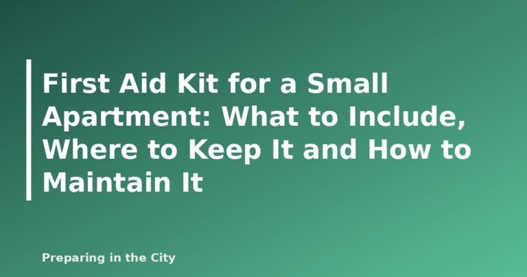First Aid Kit for a Small Apartment: What to Include, Where to Keep It and How to Maintain It - featured image