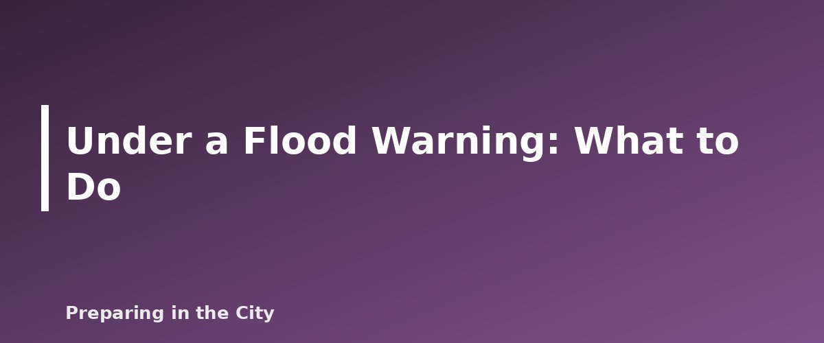 Under a Flood Warning: What to Do - illustration for Flood Safety: How to Prepare and Why You Never Drive Through Water