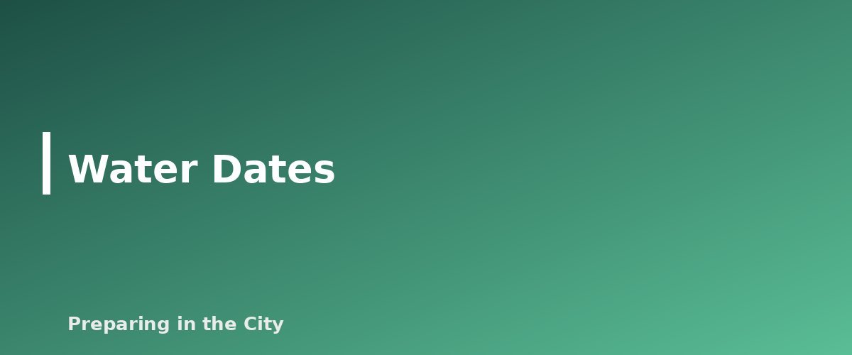 Water Dates - section banner for Food Date Labels Explained