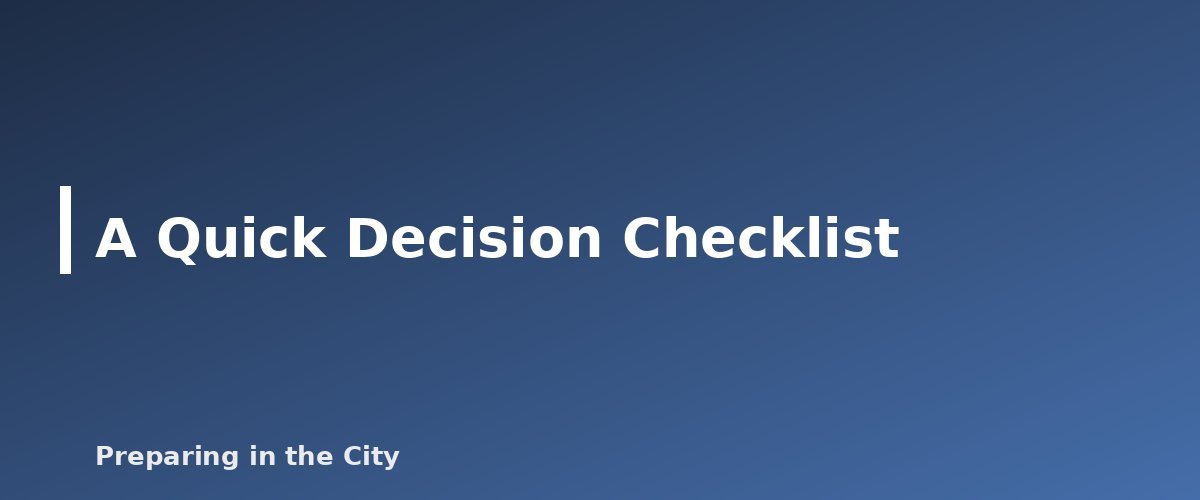 A Quick Decision Checklist - illustration for Food Safety in a Power Outage: Fridge and Freezer Timelines