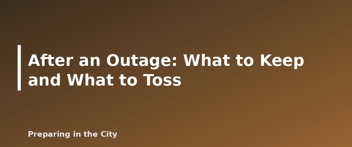 After an Outage: What to Keep and What to Toss - illustration for Food Safety in a Power Outage: Fridge and Freezer Timelines