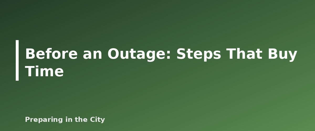 Before an Outage: Steps That Buy Time - illustration for Food Safety in a Power Outage: Fridge and Freezer Timelines