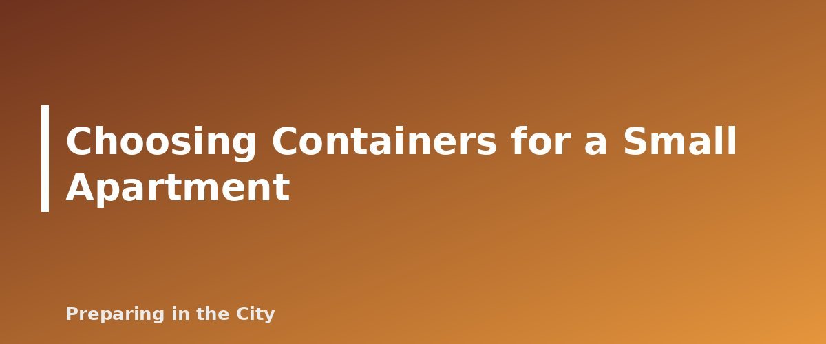 Choosing Containers for a Small Apartment - section banner for Food Storage Containers Compared