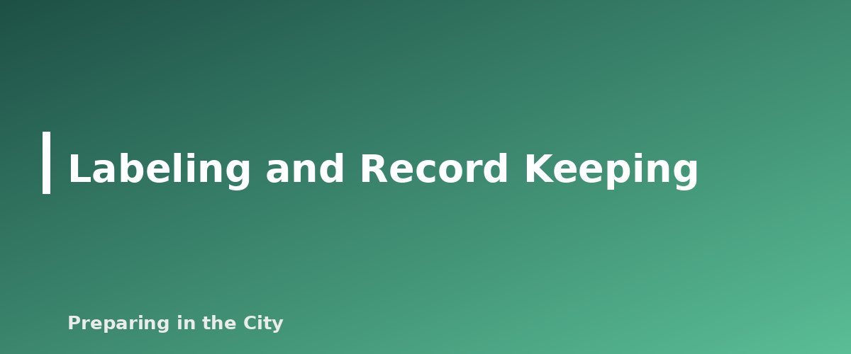 Labeling and Record Keeping - section banner for Food Storage Containers Compared