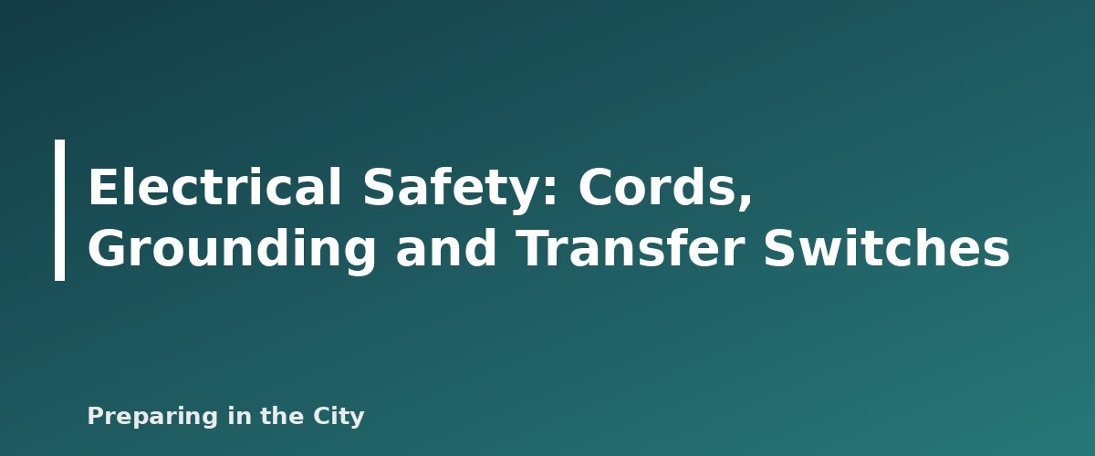 Electrical Safety: Cords, Grounding and Transfer Switches - illustration for Generator Safety: Carbon Monoxide, Placement and Fuel Storage