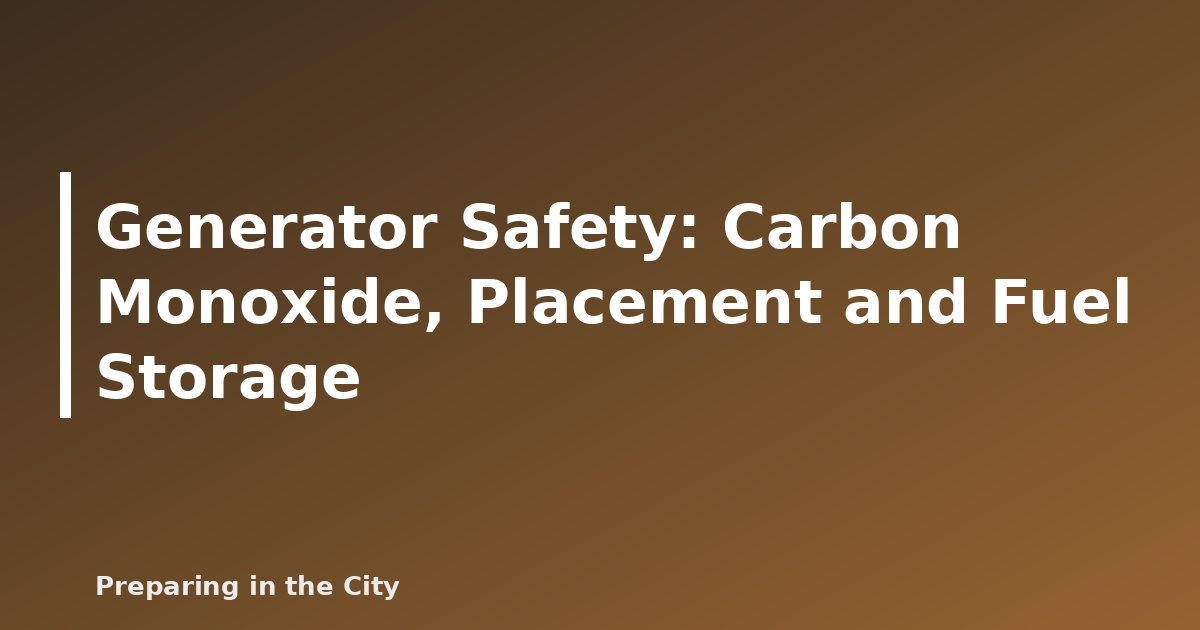 Portable generator safety during a power outage - featured image for Generator Safety: Carbon Monoxide, Placement and Fuel Storage