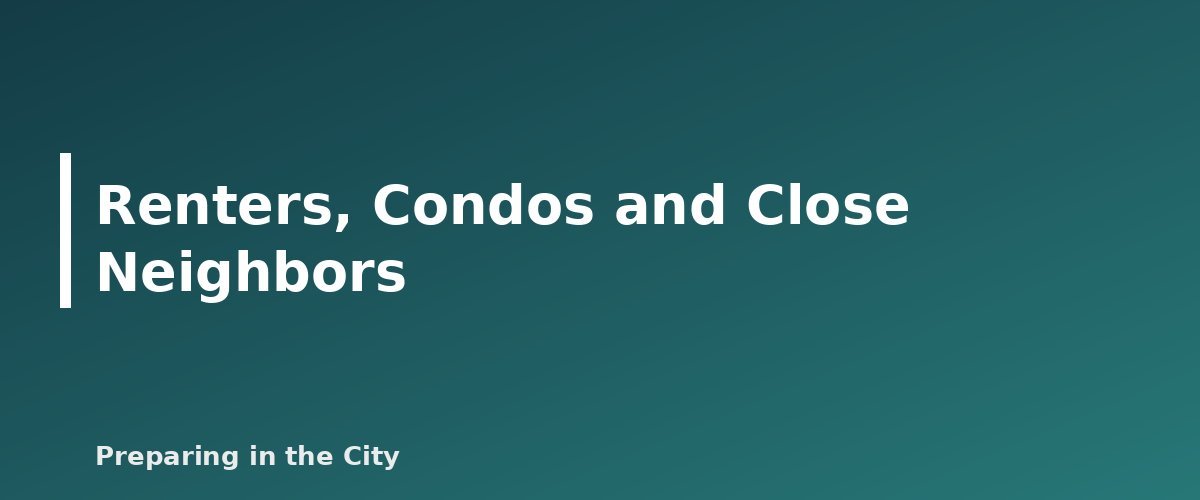 Renters, Condos and Close Neighbors - illustration for Generator Safety: Carbon Monoxide, Placement and Fuel Storage