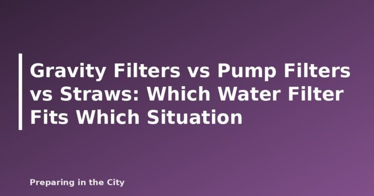 Gravity Filters vs Pump Filters vs Straws: Which Water Filter Fits Which Situation - featured image
