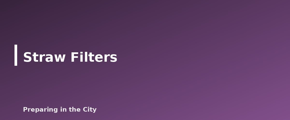 Straw Filters - illustration for Gravity Filters vs Pump Filters vs Straws: Which Water Filter Fits Which Situation