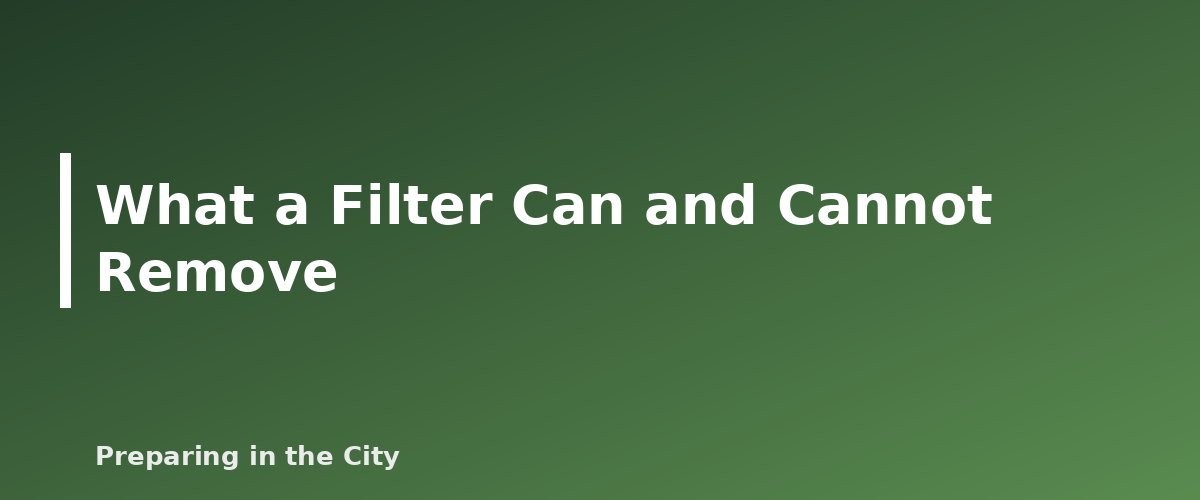 What a Filter Can and Cannot Remove - illustration for Gravity Filters vs Pump Filters vs Straws: Which Water Filter Fits Which Situation