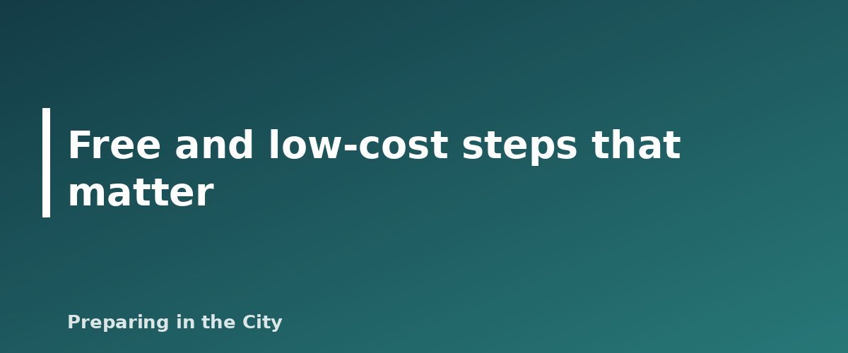 Free and low-cost steps that matter - illustration for How to Start Prepping on a Budget: A Step-by-Step Guide
