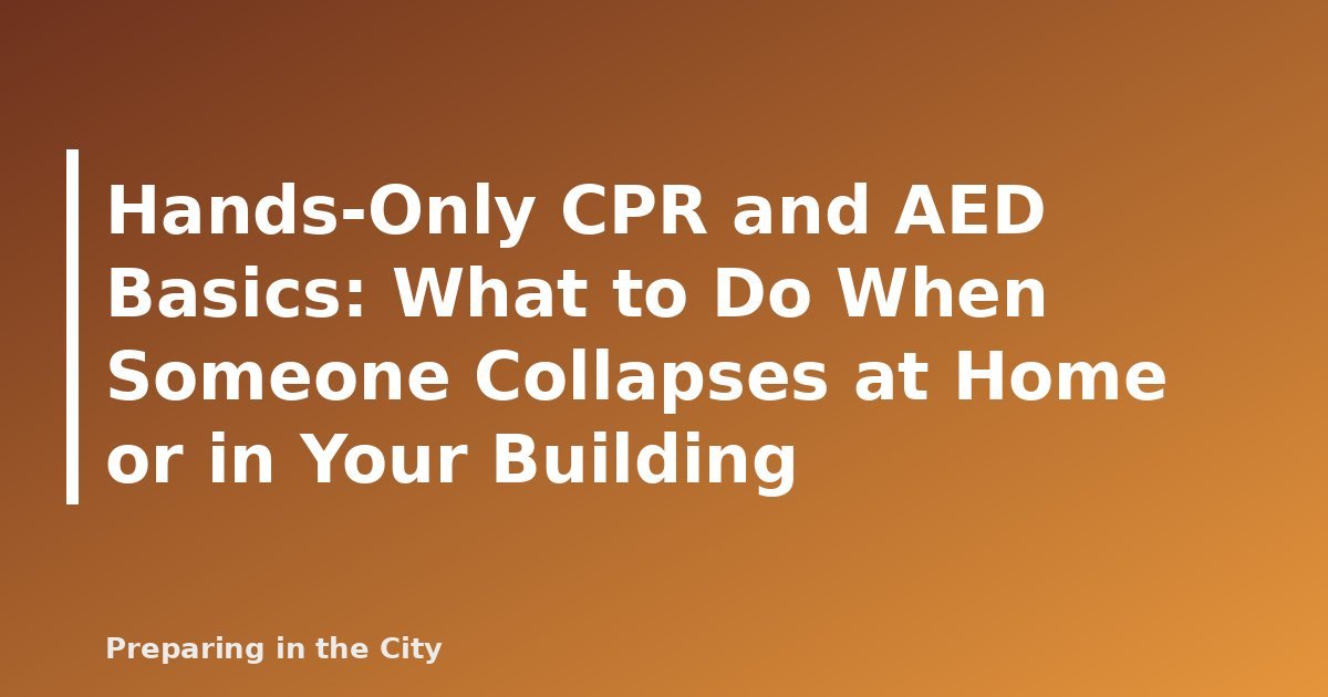 Hands-Only CPR and AED Basics: What to Do When Someone Collapses at Home or in Your Building - featured image