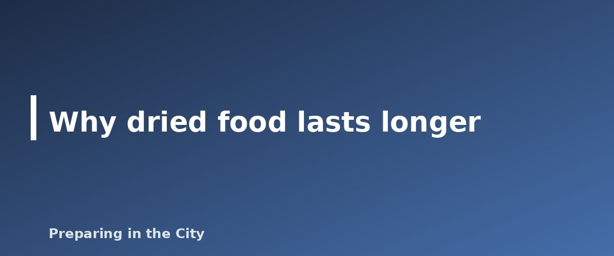 Why dried food lasts longer - illustration for How Long Does Dehydrated Food Last? Storage Tips and Shelf Life