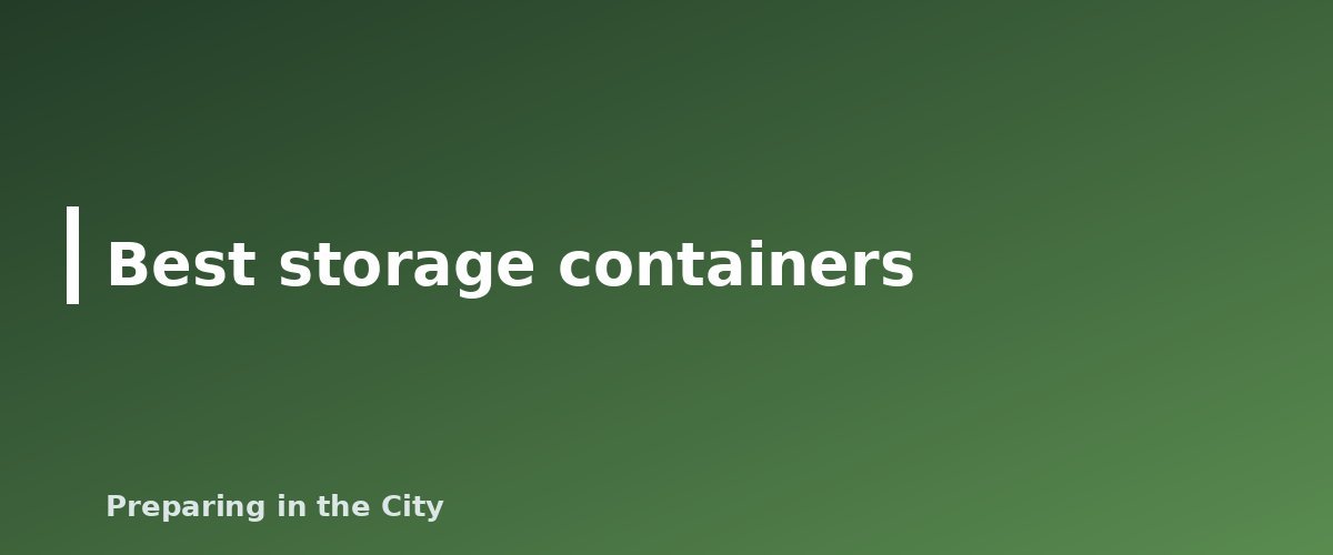 Best storage containers - illustration for How Long Does Dehydrated Food Last? Storage Tips and Shelf Life