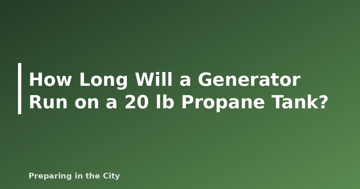 How Long Will a Generator Run on a 20 lb Propane Tank? - featured image