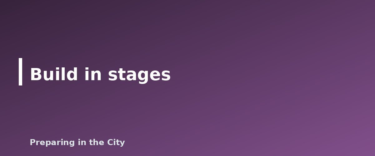 Build in stages - illustration for How Much Emergency Food Do You Need? A Simple Way to Plan