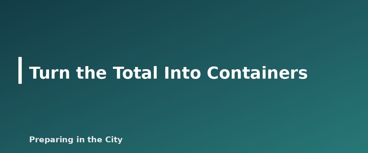 Turn the Total Into Containers - illustration for How Much Water Should You Store Per Person? A Household Calculator