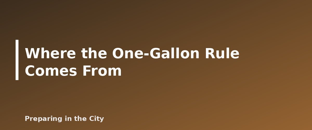 Where the One-Gallon Rule Comes From - illustration for How Much Water Should You Store Per Person? A Household Calculator