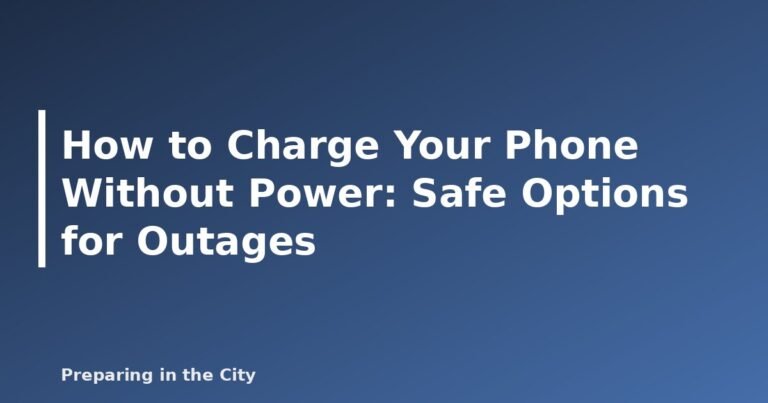 How to Charge Your Phone Without Power: Safe Options for Outages - featured image