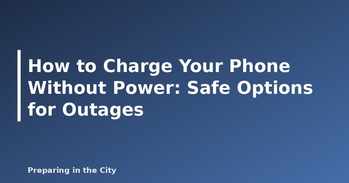 How to Charge Your Phone Without Power: Safe Options for Outages - featured image