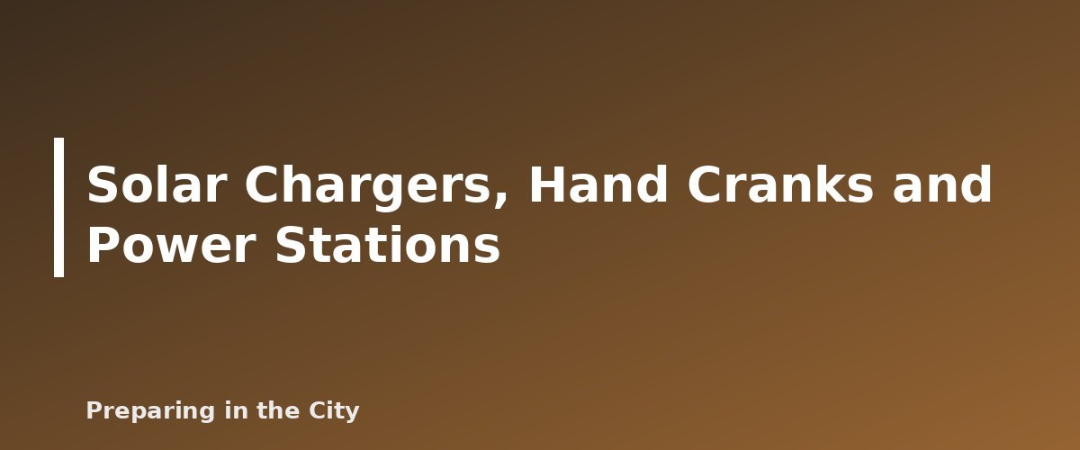 Solar Chargers, Hand Cranks and Power Stations - illustration for How to Charge Your Phone Without Power: Safe Options for Outages