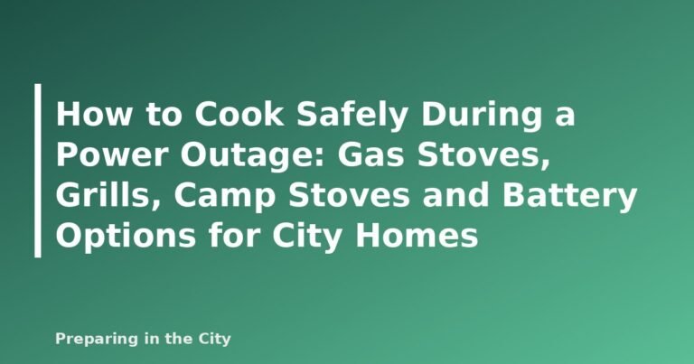 How to Cook Safely During a Power Outage: Gas Stoves, Grills, Camp Stoves and Battery Options for City Homes - featured image