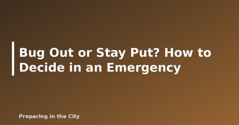 Bug Out or Stay Put? How to Decide in an Emergency - featured image