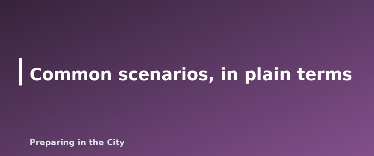 Common scenarios, in plain terms - illustration for Bug Out or Stay Put? How to Decide in an Emergency