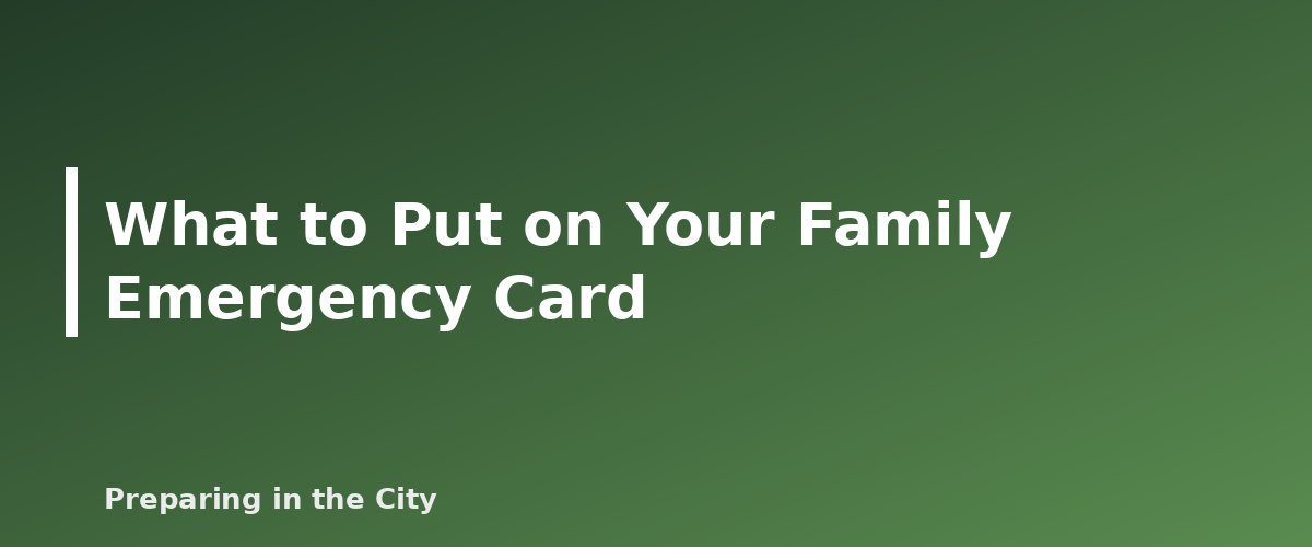 What to Put on Your Family Emergency Card - illustration for How to Make a Family Emergency Communication Plan